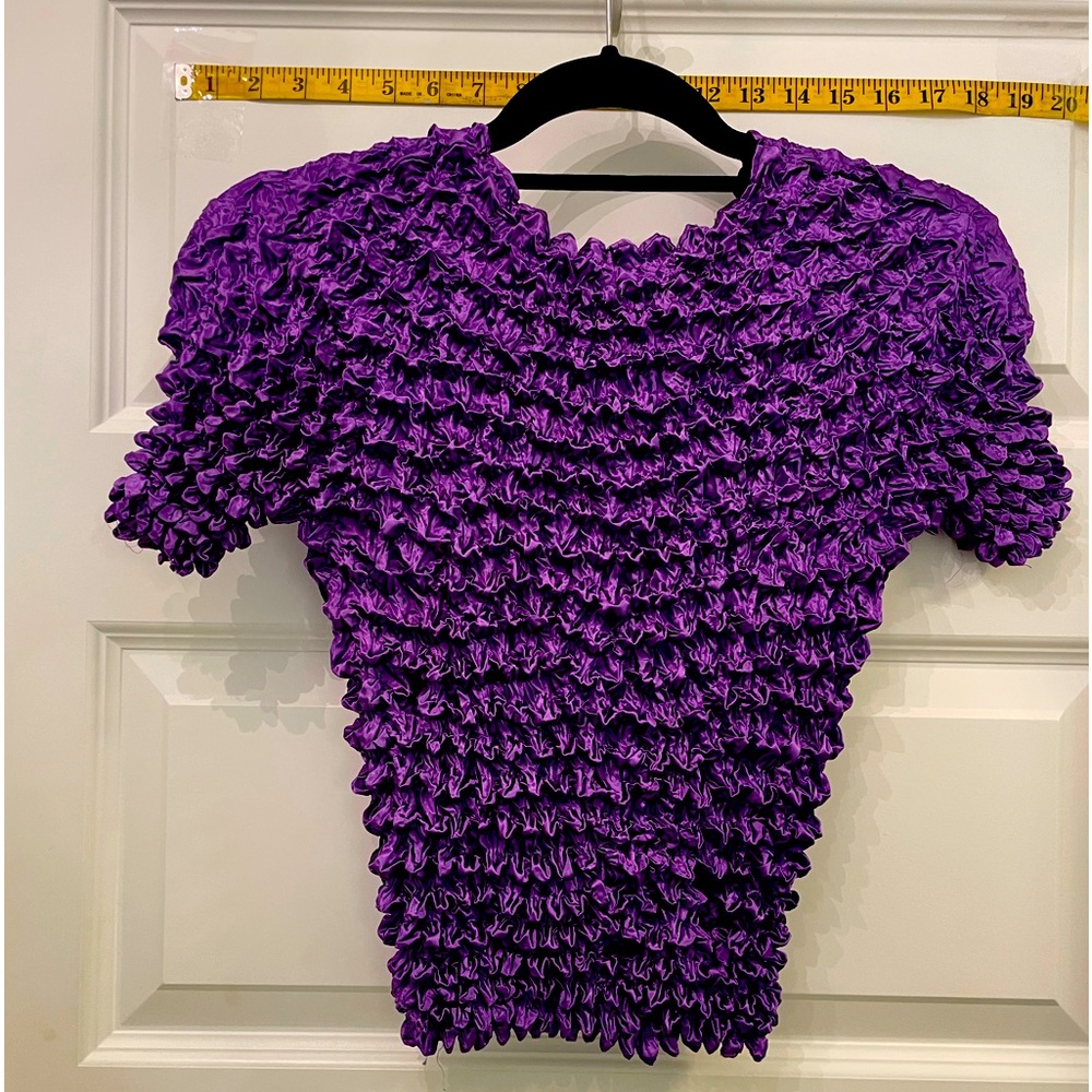 F-C unique bubble top stretch to medium fit Purple